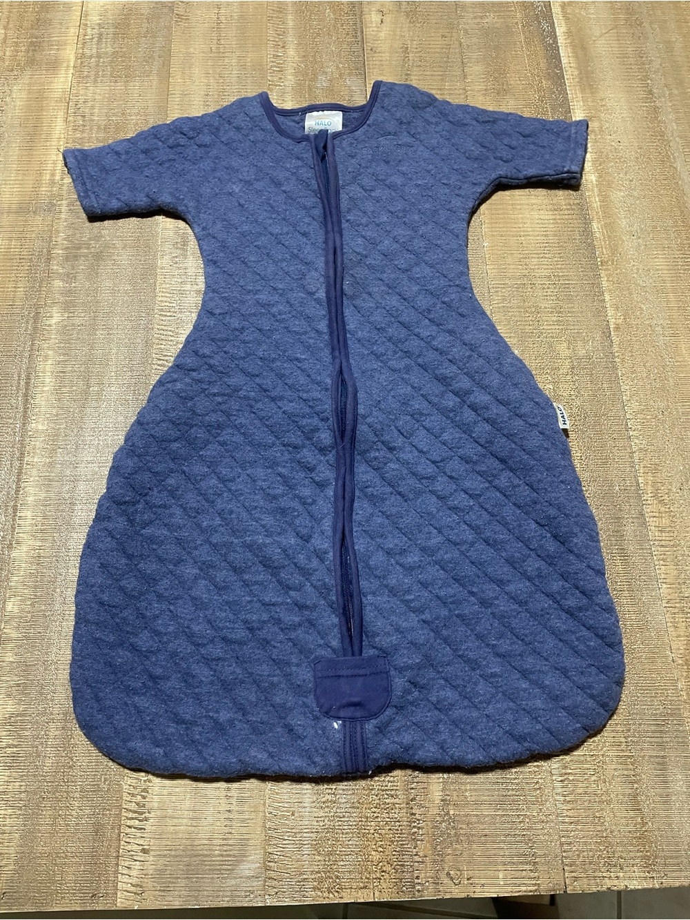 Halo Quilted Navy Sleep Sack with Front Zipper